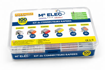 Kit Bornes de Connexion Rapides 100 Pièces — Pack Essentiel